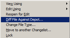 [P4Win changelist context menu]