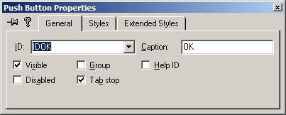 [VC6 resource editor button dialog]